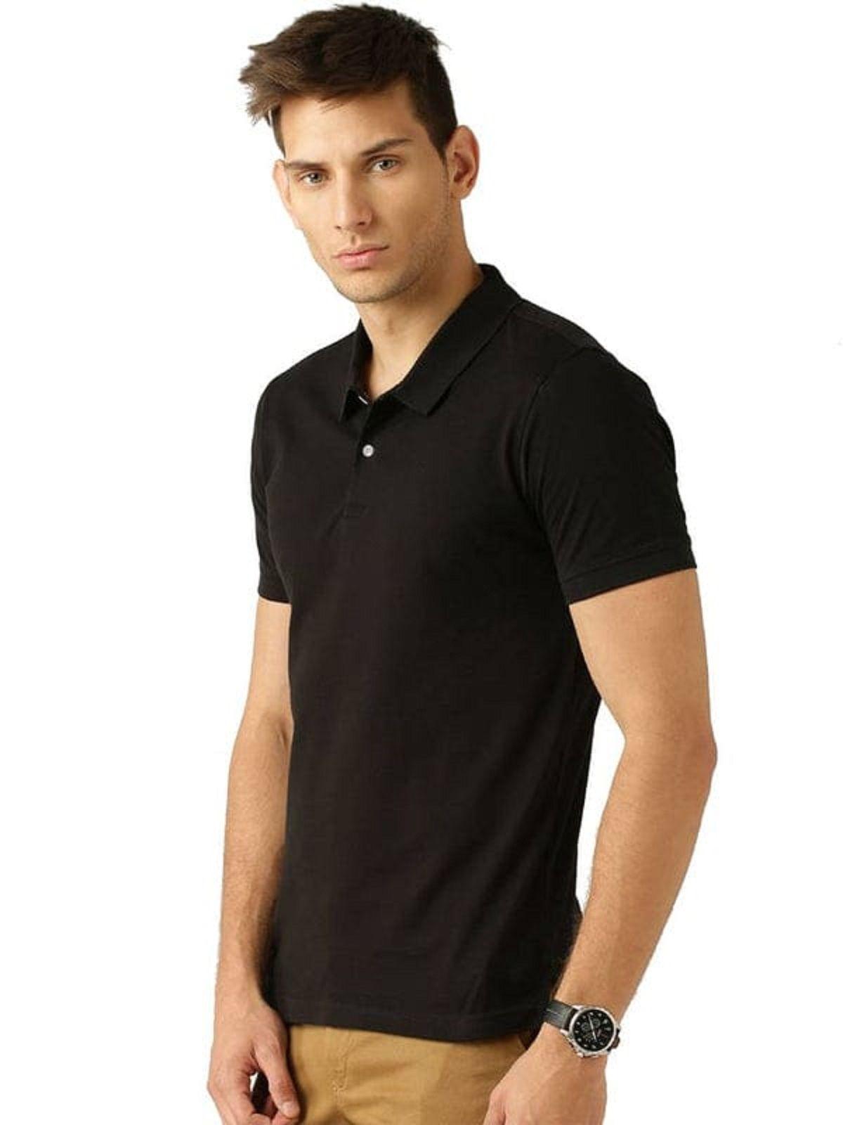 Men's Half Sleeves Polo Neck T-shirt (Pack of 4)